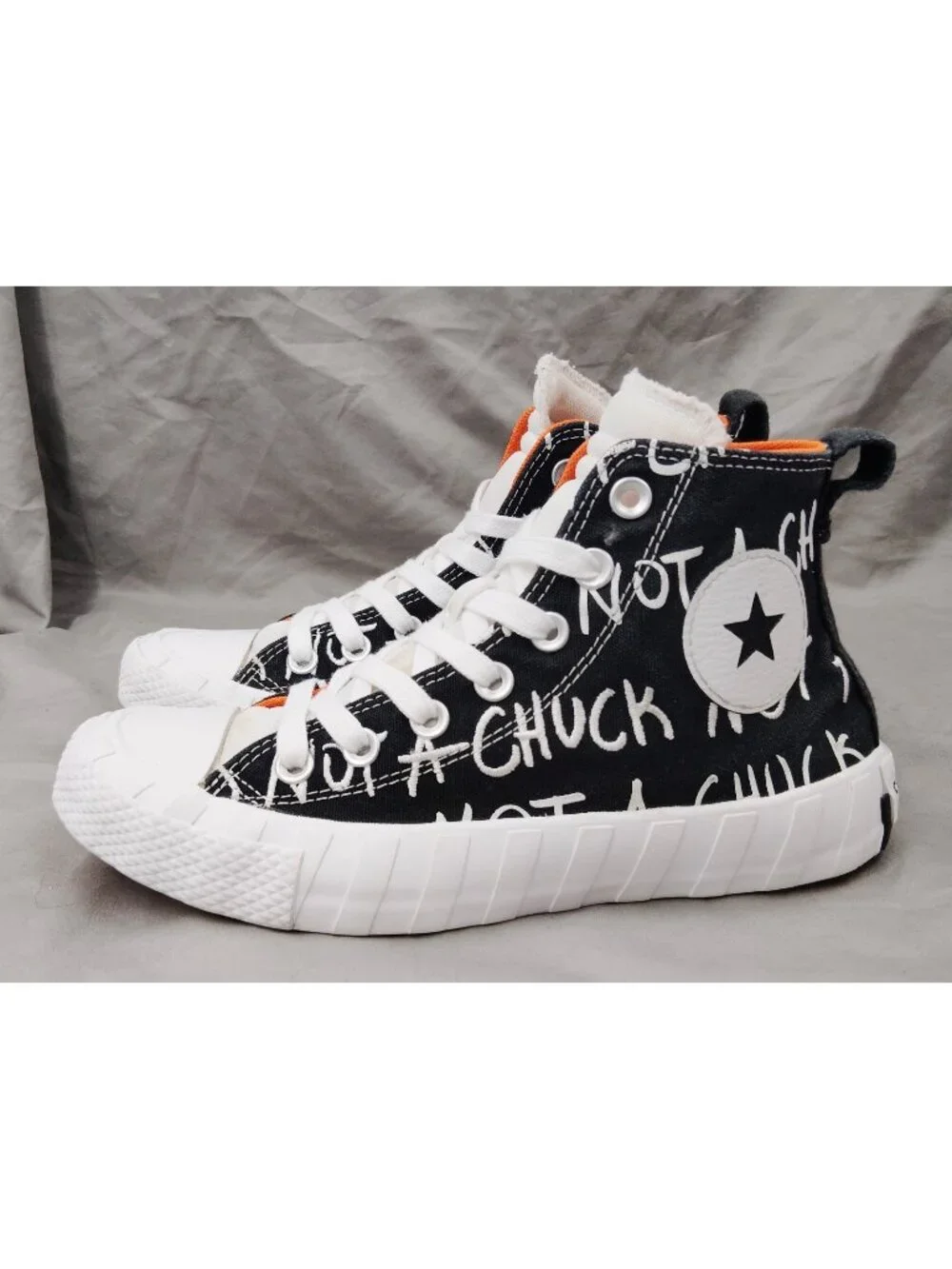 Converse UNT1TL3D Not A Chuck 266514C Black Orange High Top Youth Size 5